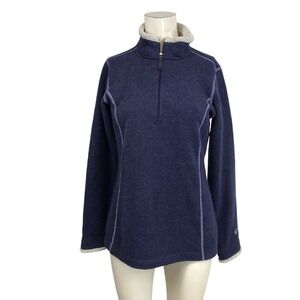 KUHL - WOMEN'S SMALL -PURPLE LONG SLEEVE 1/4 ZIP POLYESTER FLEECE PULL-OVER